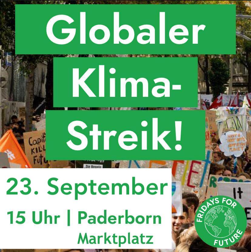 Klimastreik 25.3.22 15 Uhr Paderborn Marktplatz